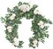 Flower Garland – 6FT Eucalyptus & Rose Garland for Wedding Sweetheart Table, Reception Decor, Spring Garden Ceremony, Christmas Decoration, Ivory White